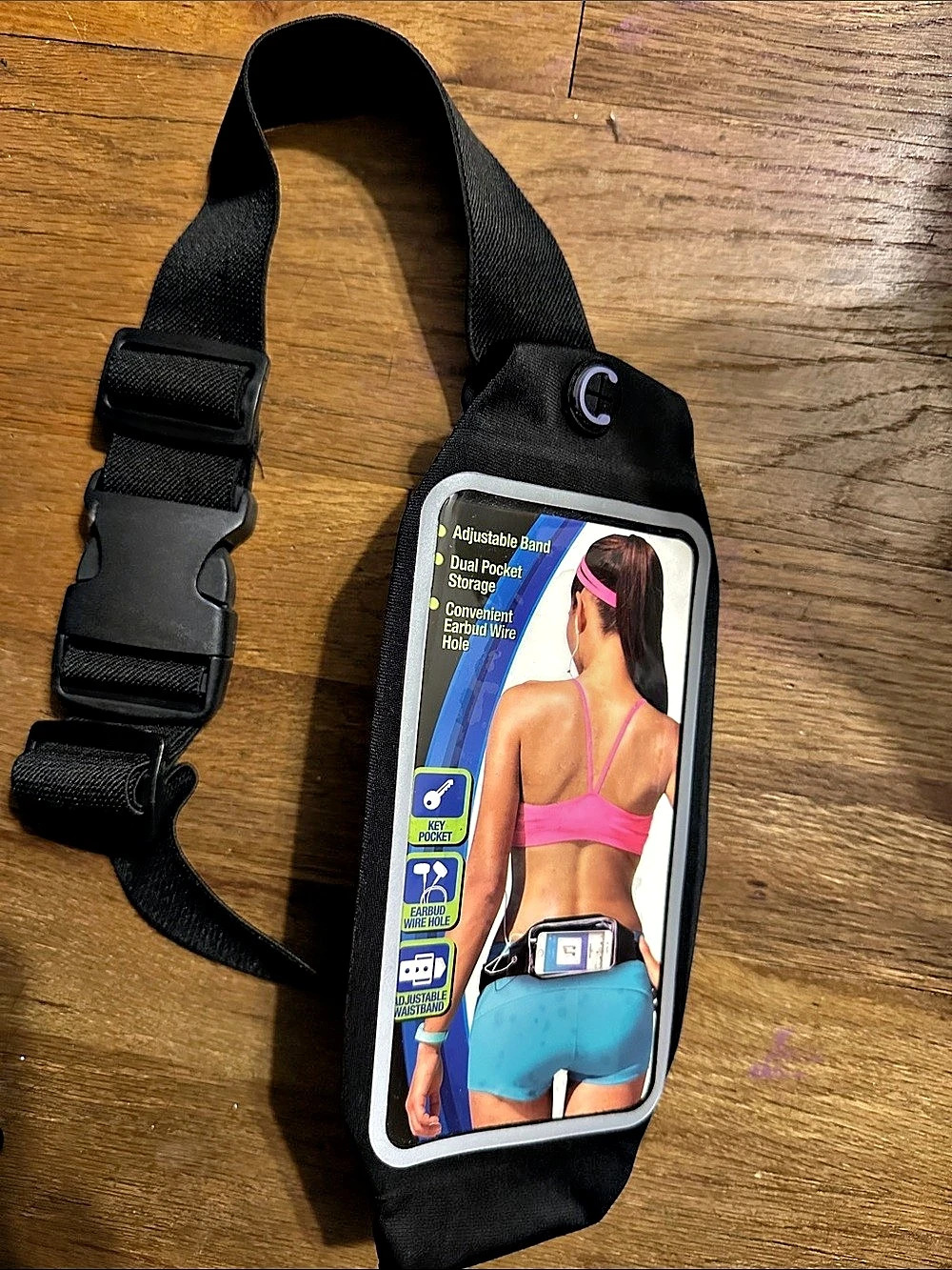 Black Athletic Belt Bag
